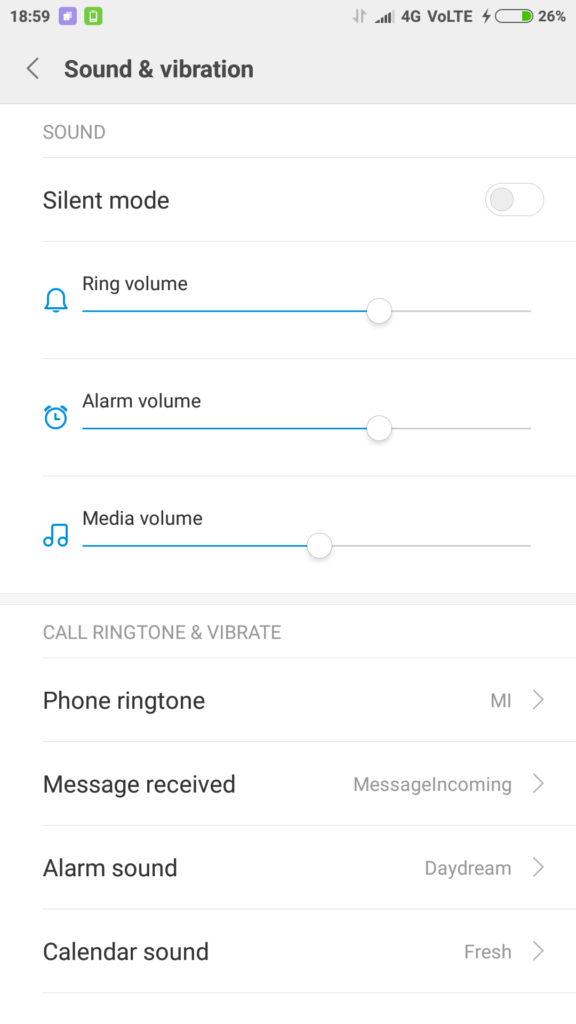 mi note 4 message ringtone