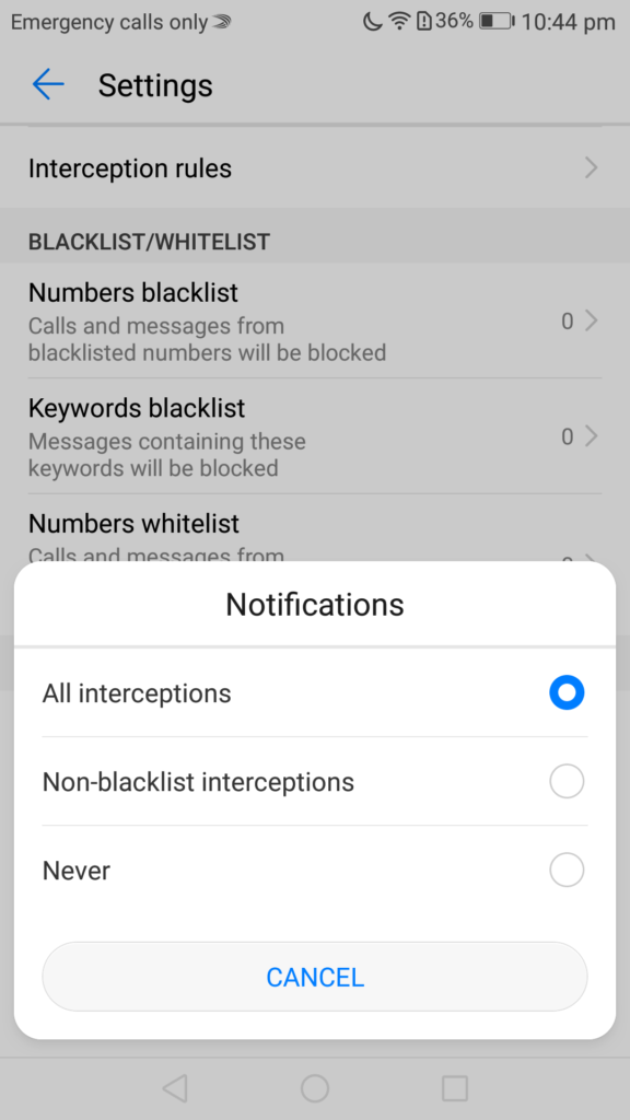 emui call block