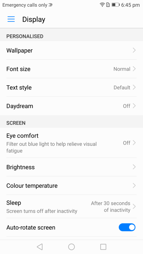 emui bluelight filter