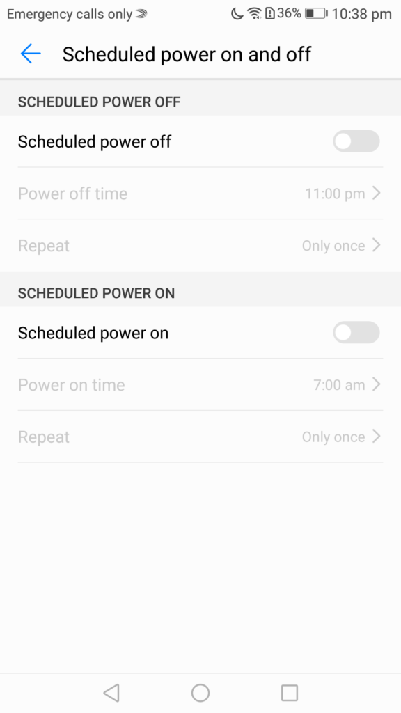 emui schedule power on off