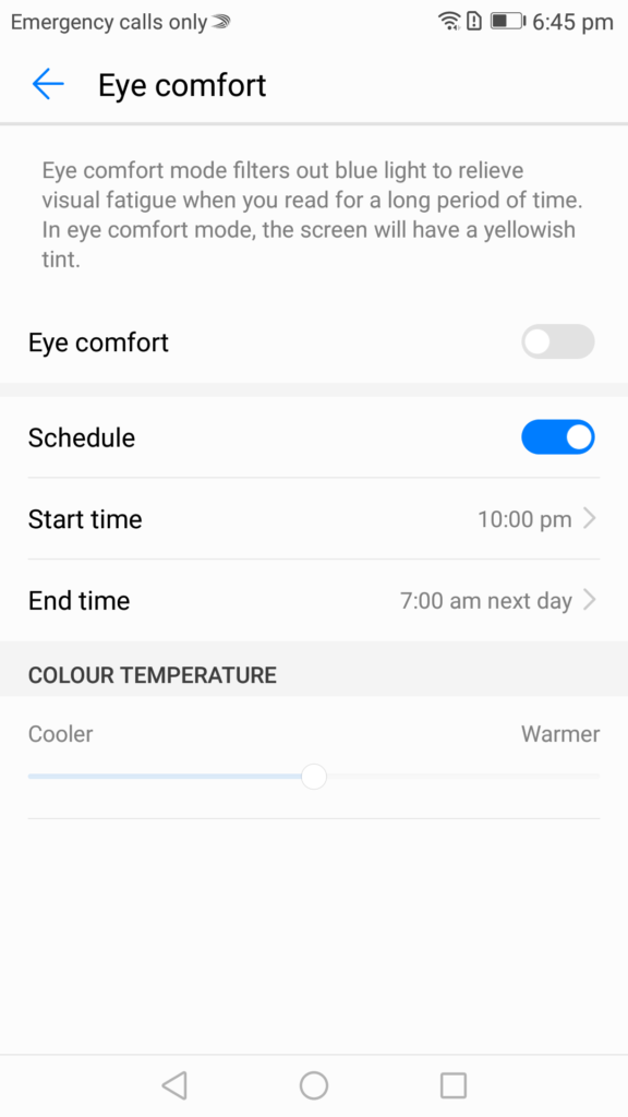 emui bluelight filter