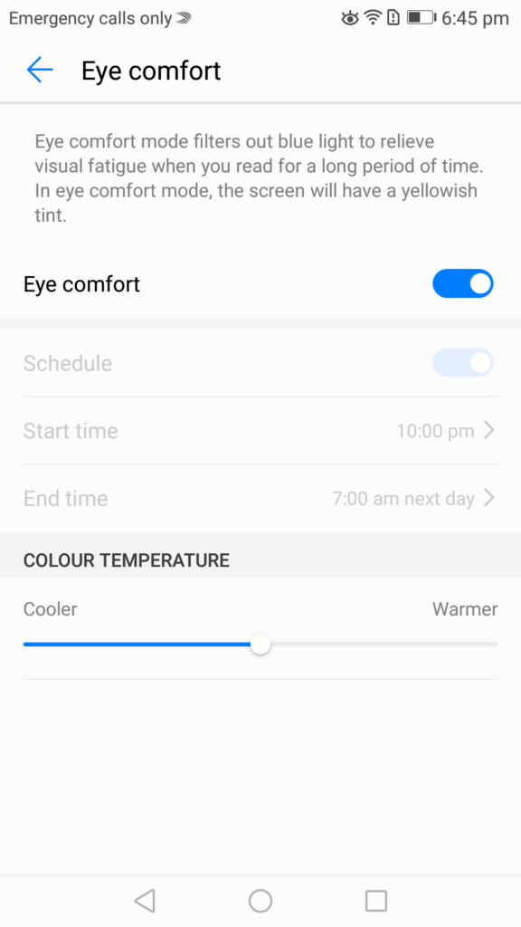 emui bluelight filter