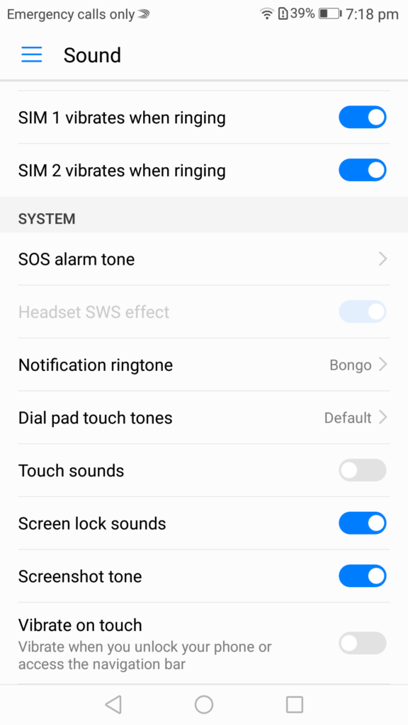 emui notifications sounds