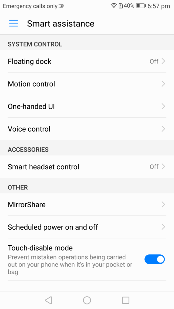 emui one hand mode