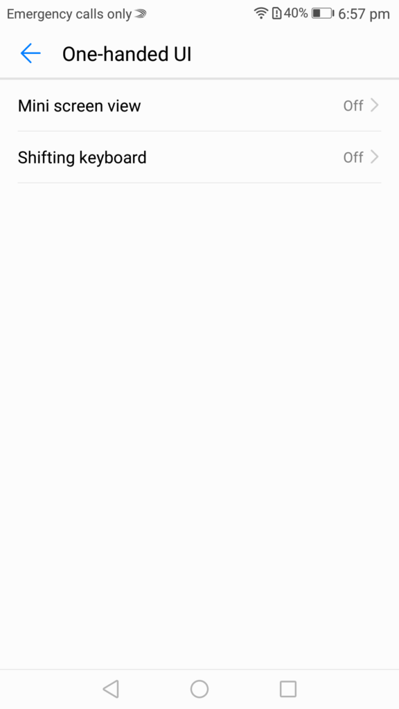 emui one hand mode