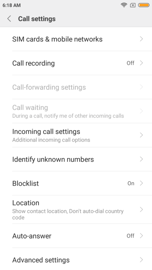 redmi 4a call recording