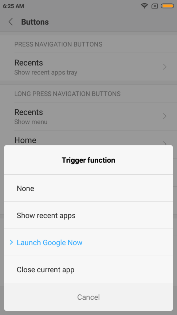 redmi 4a navigation