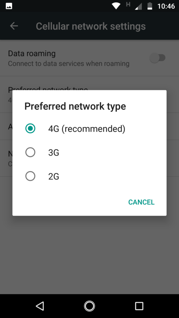 android network settings